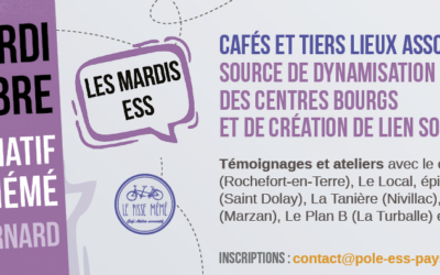 MARDIS ESS : Les cafés associatifs, et Tiers-lieux, sources de dynamisation des centres bourgs et de création de lien social