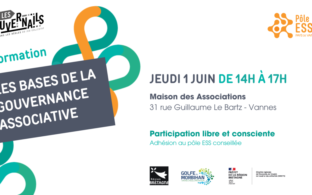 Formation : « Les bases de la gouvernance associative » – Jeudi 1er juin de 14h à 17h