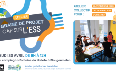 Atelier Graine de Projet – Cap Sur l&rsquo;ESS –  Jeudi 30 avril, de 9h à 12h