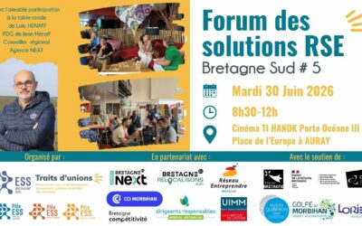 FORUM DES SOLUTIONS RSE – Mardi 30 juin de 8h30 à 12h, Cinéma Ti Hanok, Auray